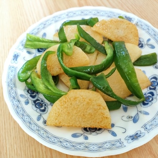 ピーマンと長芋のバター醤油炒め